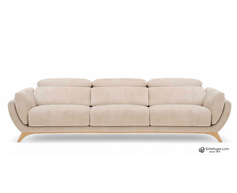 Sofá EDDY de piel natural – Diseño moderno, asientos deslizantes y opción relax