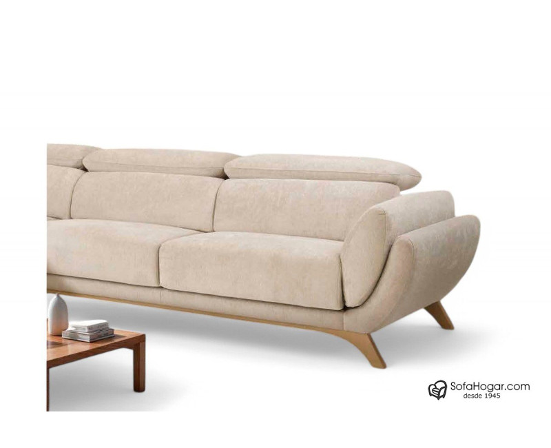 Sofá EDDY de piel natural – Diseño moderno, asientos deslizantes y opción relax