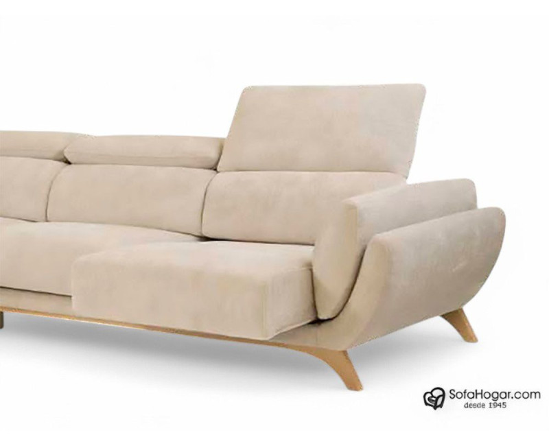 Sofá EDDY de piel natural – Diseño moderno, asientos deslizantes y opción relax