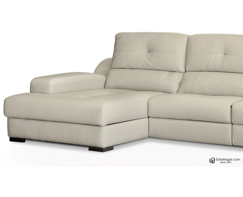 Sofá chaiselongue en piel de vaca TABURETE | Cheslongue piel Premium