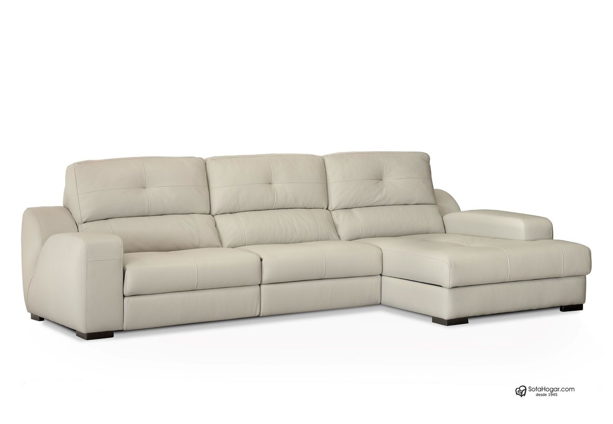 Sofá chaiselongue en piel de vaca TABURETE | Cheslongue piel Premium