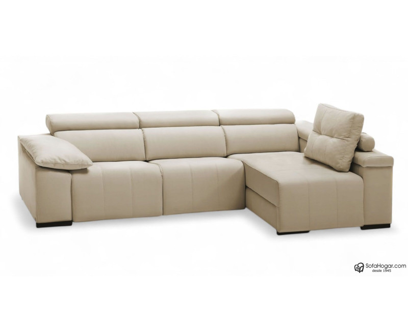 ChaiseLongue Relax Moderna Eléctrica Piel Natural  - Económica