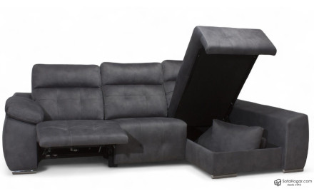 Sofá 3 plazas con chaiselongue relax eléctrico Crucero | Sofahogar 2