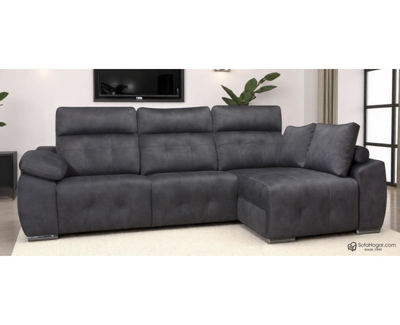 Sofá 3 plazas con chaiselongue relax eléctrico Crucero | Sofahogar