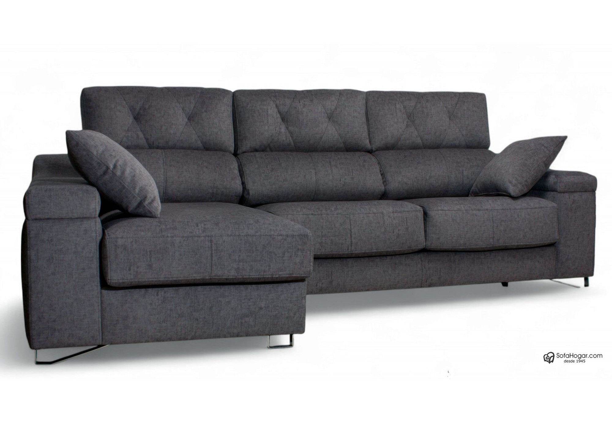 Chaiselongue piel natural con asientos deslizantes FOCOS | Sofahogar