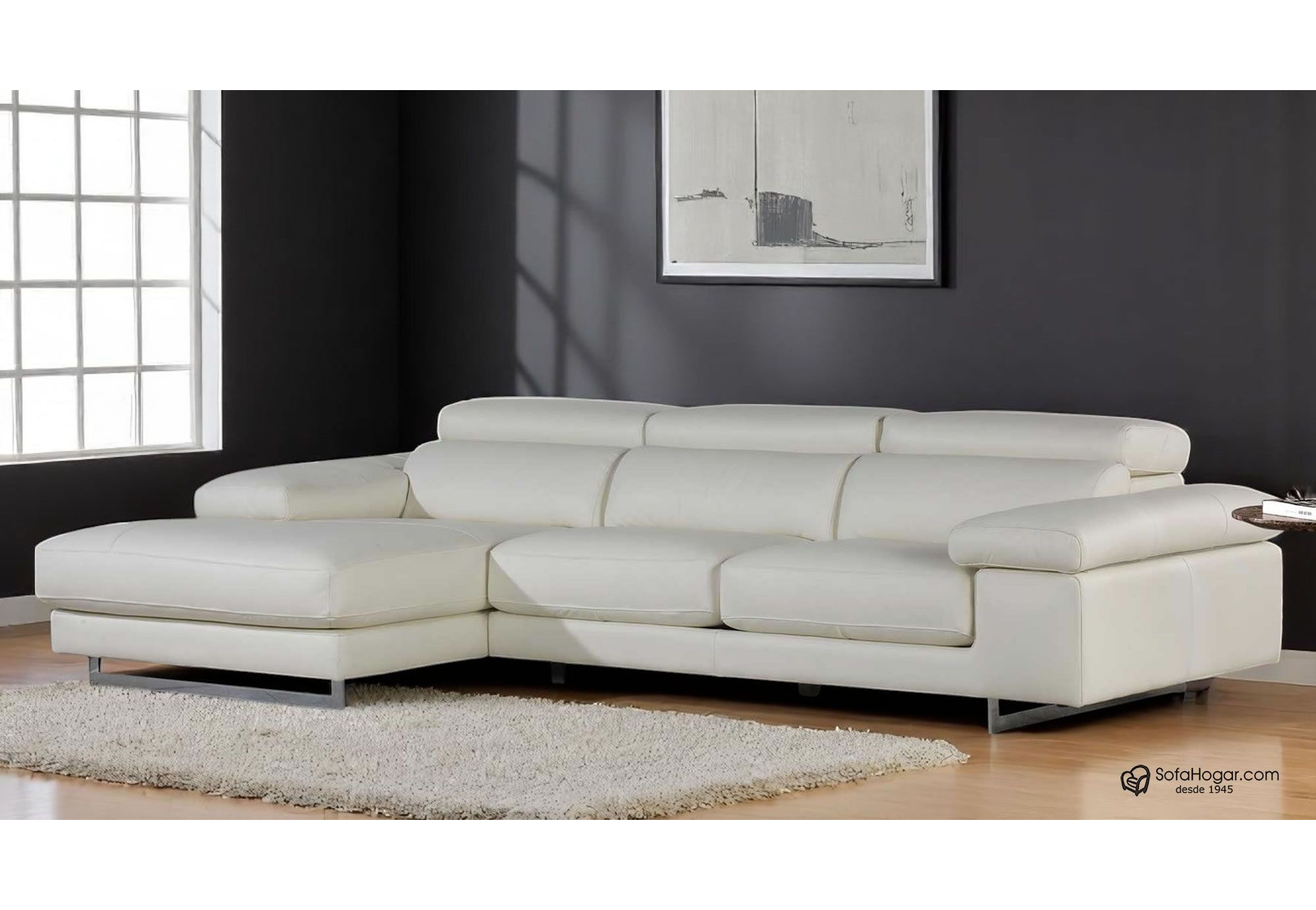 Sofá 3plazas Chaise Longue Asientos Deslizantes BRONSON