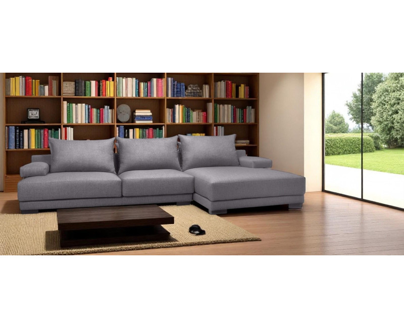 Sofá GADEA Chaise Longue – Moderno, Fijo y en Piel Natural