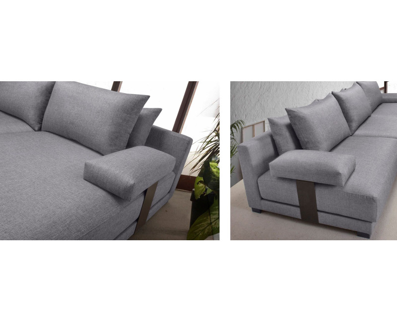 Sofá GADEA Chaise Longue – Moderno, Fijo y en Piel Natural