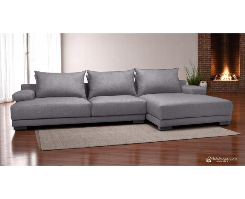 Sofá GADEA Chaise Longue – Moderno, Fijo y en Piel Natural
