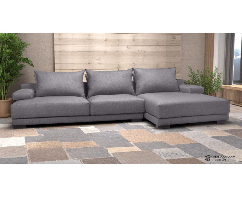 Sofá GADEA Chaise Longue – Moderno, Fijo y en Piel Natural