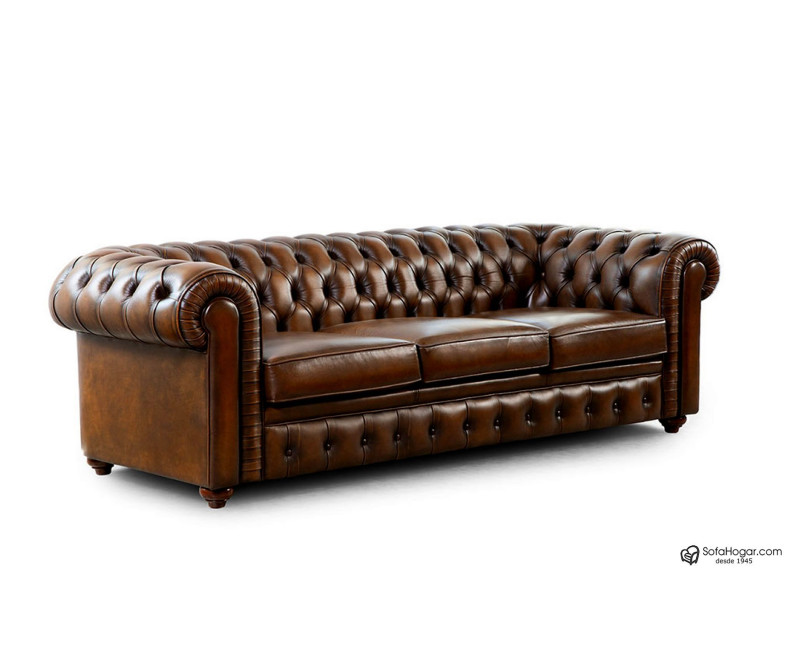 Sofá chester original en piel | Sofá chesterfield inglés | SofaHogar