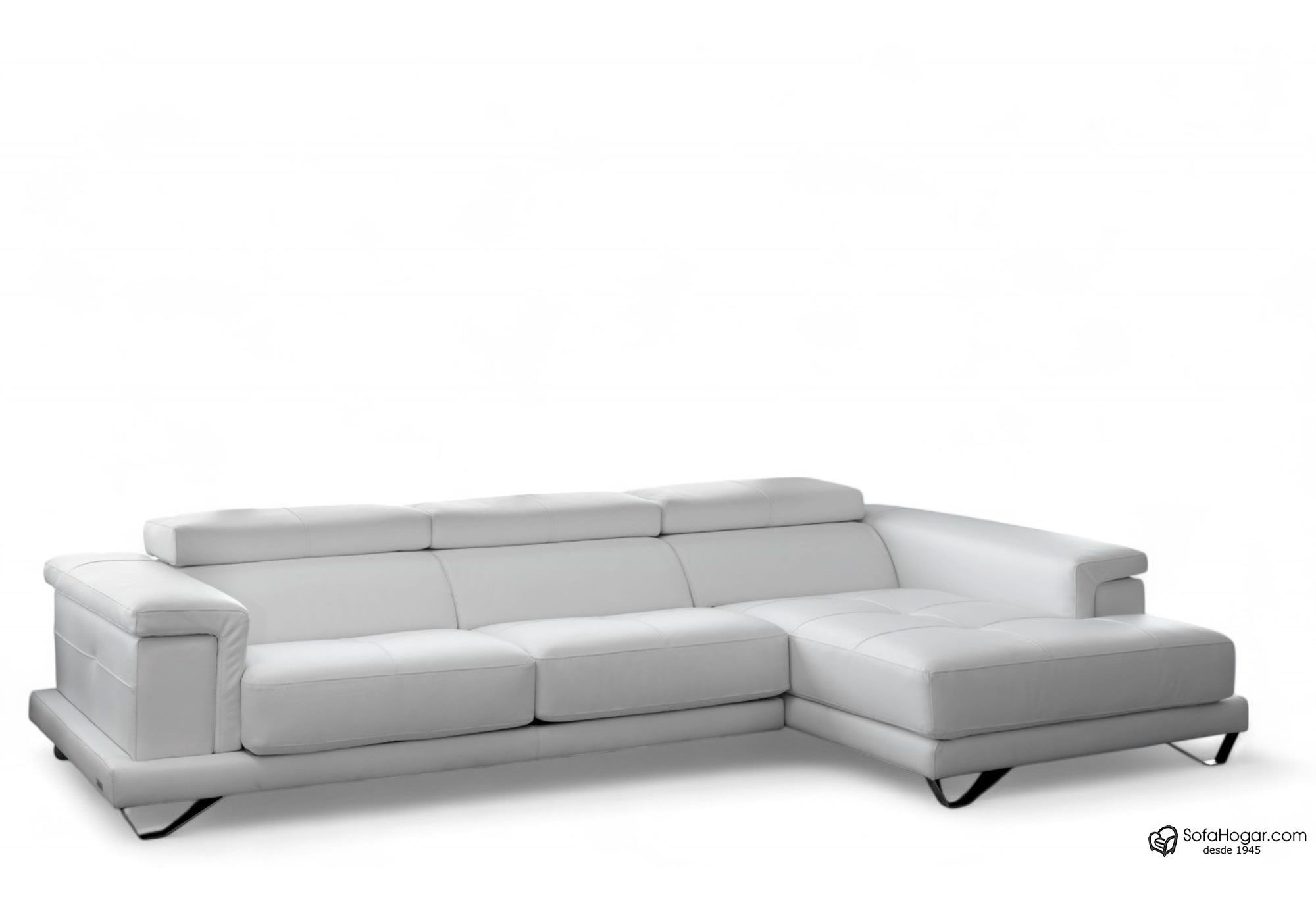 Sofá 4 plazas Piel Natural con ChaiseLongue LUXE
