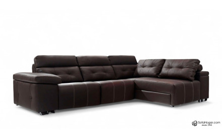Chaiselongue 3 plazas de piel Clayton | Chaiselongue de piel | Sofahogar