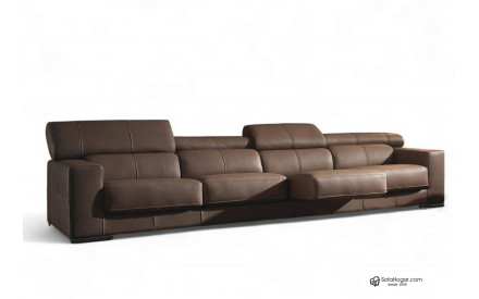 Sofas 4 plazas Reclinables de piel natural