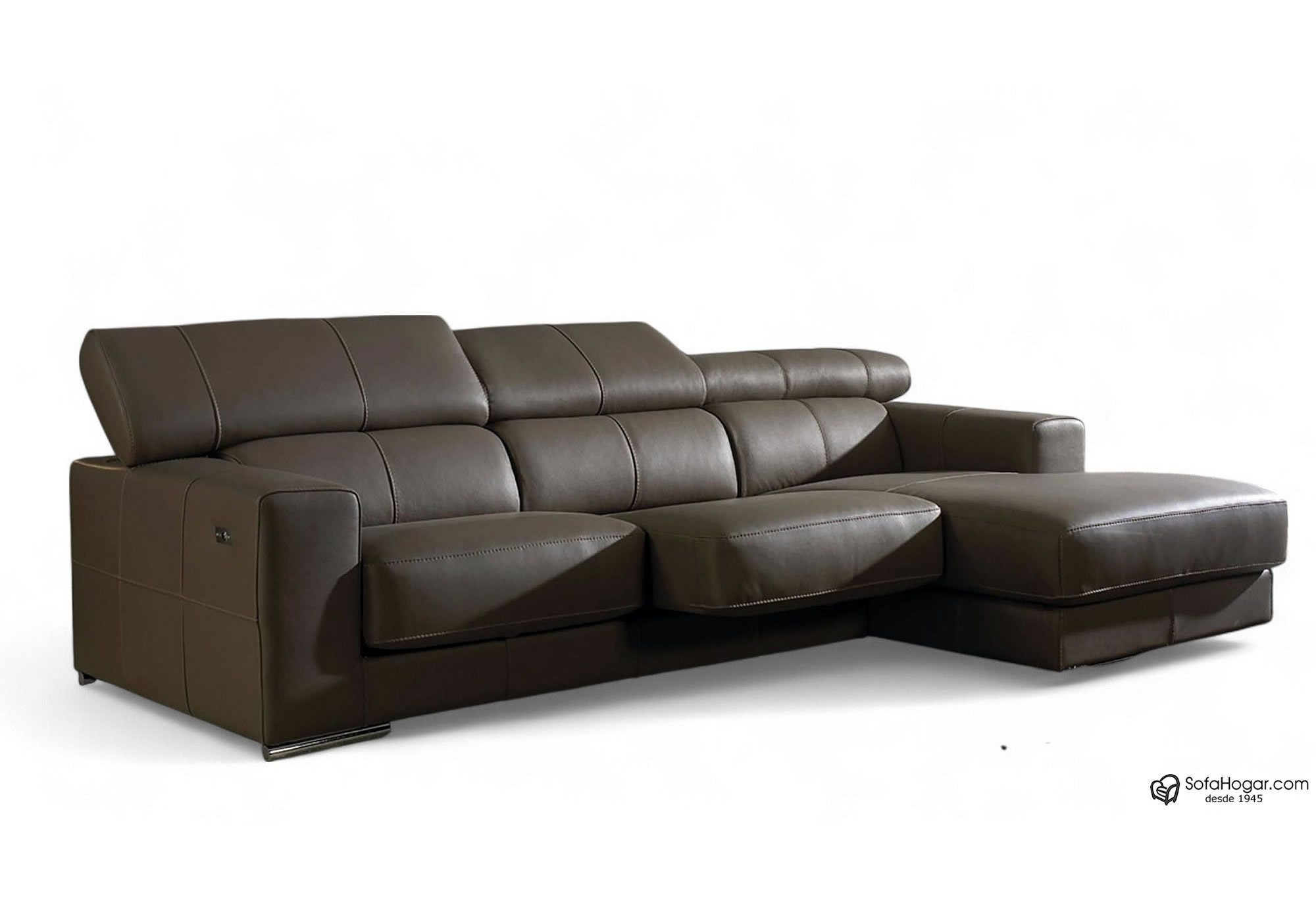 Cahiselongue de piel con asientos deslizantes DALBERT | Sofás de piel