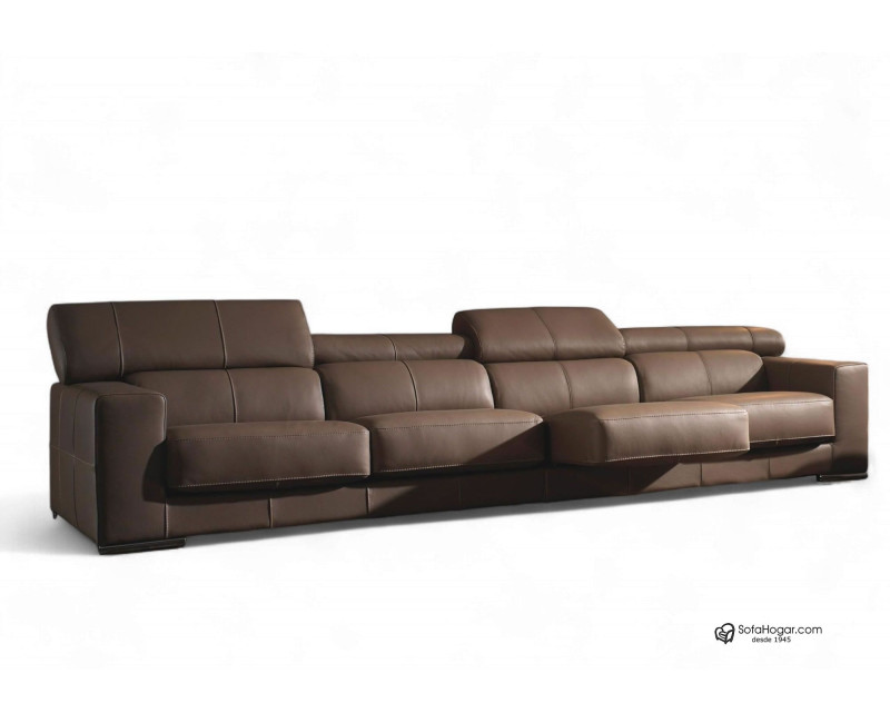Cahiselongue de piel con asientos deslizantes DALBERT | Sofás de piel