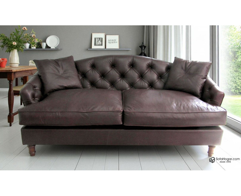 Sofá Piel Clásico Británico Estilo Chester - Modelo Amore.
