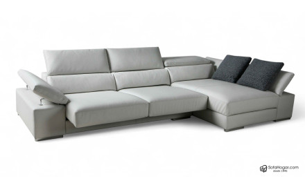 Chaise Longue Piel Natural Asientos Deslizantes y Reclinables 2