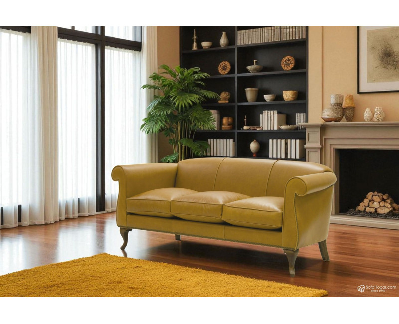Sofá y sillón Valladolid en piel natural | Sofá y sillón de cuero