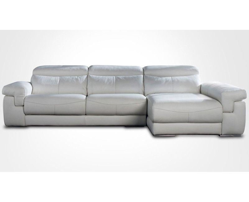 Sofas Chaise Longue Piel Autentica Genuina - Asientos Deslizantes