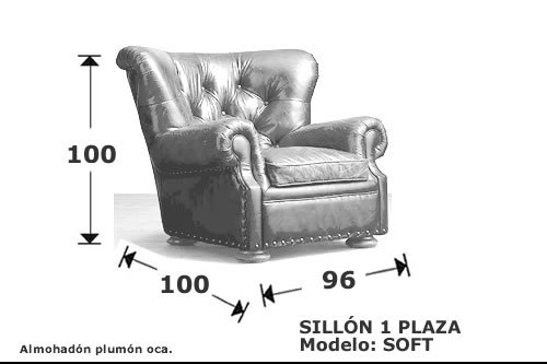 (180) Sillon 1Plaza 96cm Ralph L