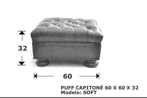 (180) Puff  62cm de 32h altura