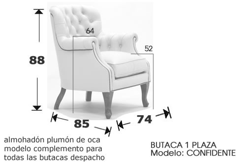 (192) Sillon Confidente 74cm