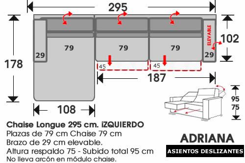 (228) ChaiseLongue 295cm. IZDO.