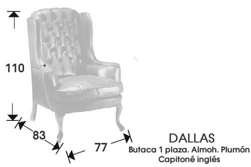 (233) Butaca 1p. 77cm capitone