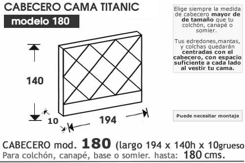 (236) Cabecero 180 de 194cm
