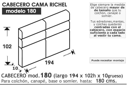 (237) Cabecero 180 de 194cm