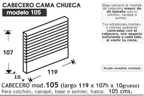 (238) Cabecero 105 de 119cm