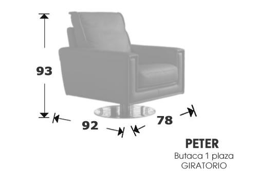 (243) Sillon 78cm Giratorio