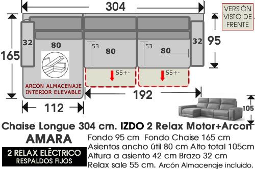 (321) ChaiseLongue 304cm IZDO-RELAX+Arcon