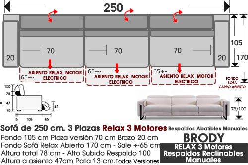 (340) Sofá 250cm 3Plazas-RELAX