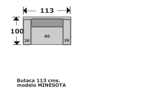 (118) Butaca 1Plaza 113cm
